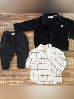 Zara Baby outfit joggers - Jacket - Shirt 9-12m